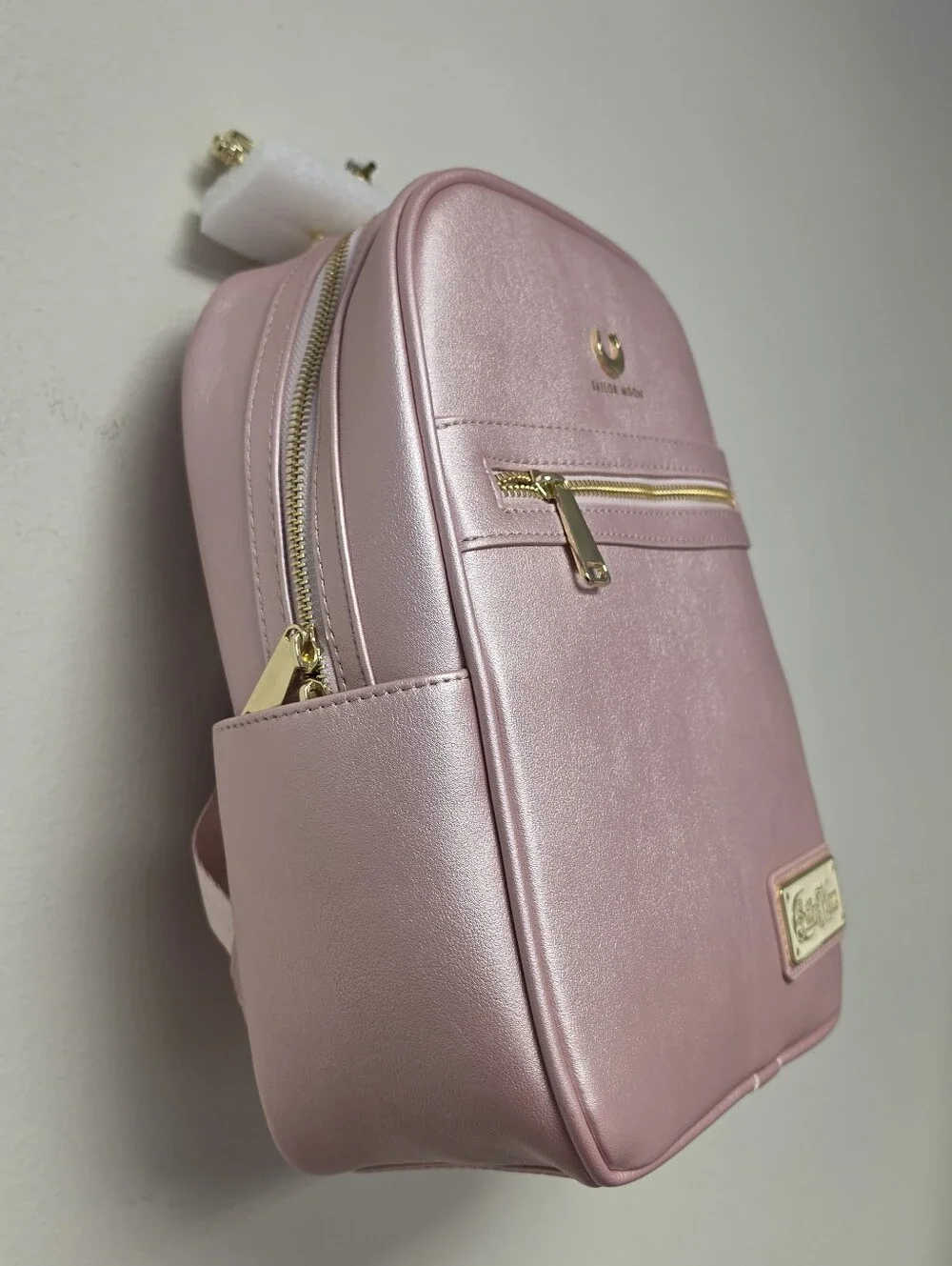 Loungefly Sailor Moon Spiral Heart Moon Rod Mini Backpack Pink Gold